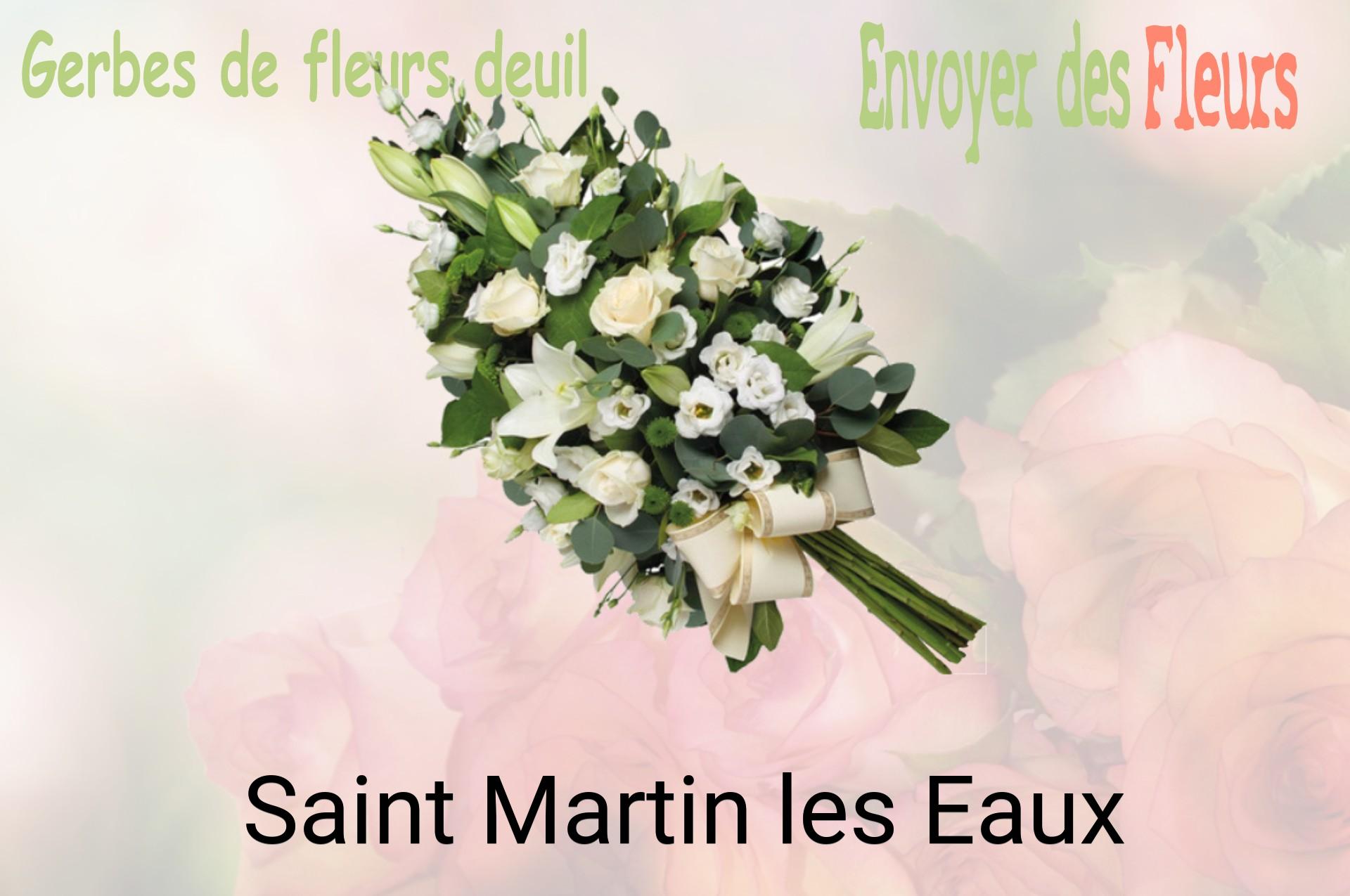 Gerbe de fleurs de deuil livrée à Saint-Martin-les-Eaux